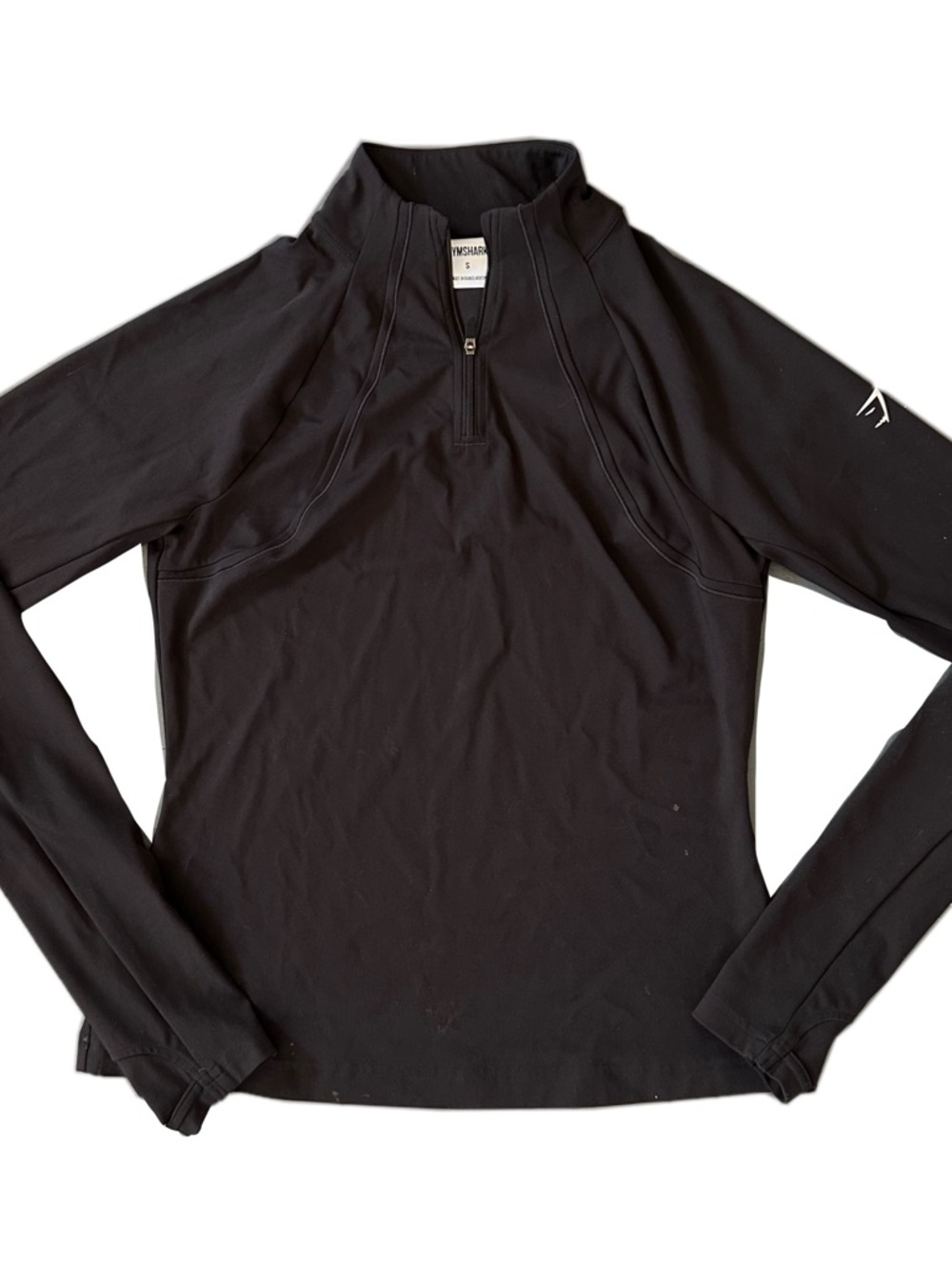 Gymshark Black Quarter-Zip Long Sleeve Pullover